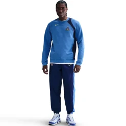 Nike Tottenham Hotspur Total 90 Crew Trainingstrui 2025-2026 Blauw Donkerblauw Felgeel