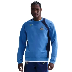Nike Tottenham Hotspur Total 90 Crew Trainingstrui 2025-2026 Blauw Donkerblauw Felgeel