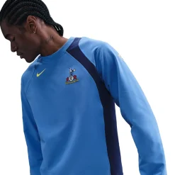 Nike Tottenham Hotspur Total 90 Crew Trainingstrui 2025-2026 Blauw Donkerblauw Felgeel