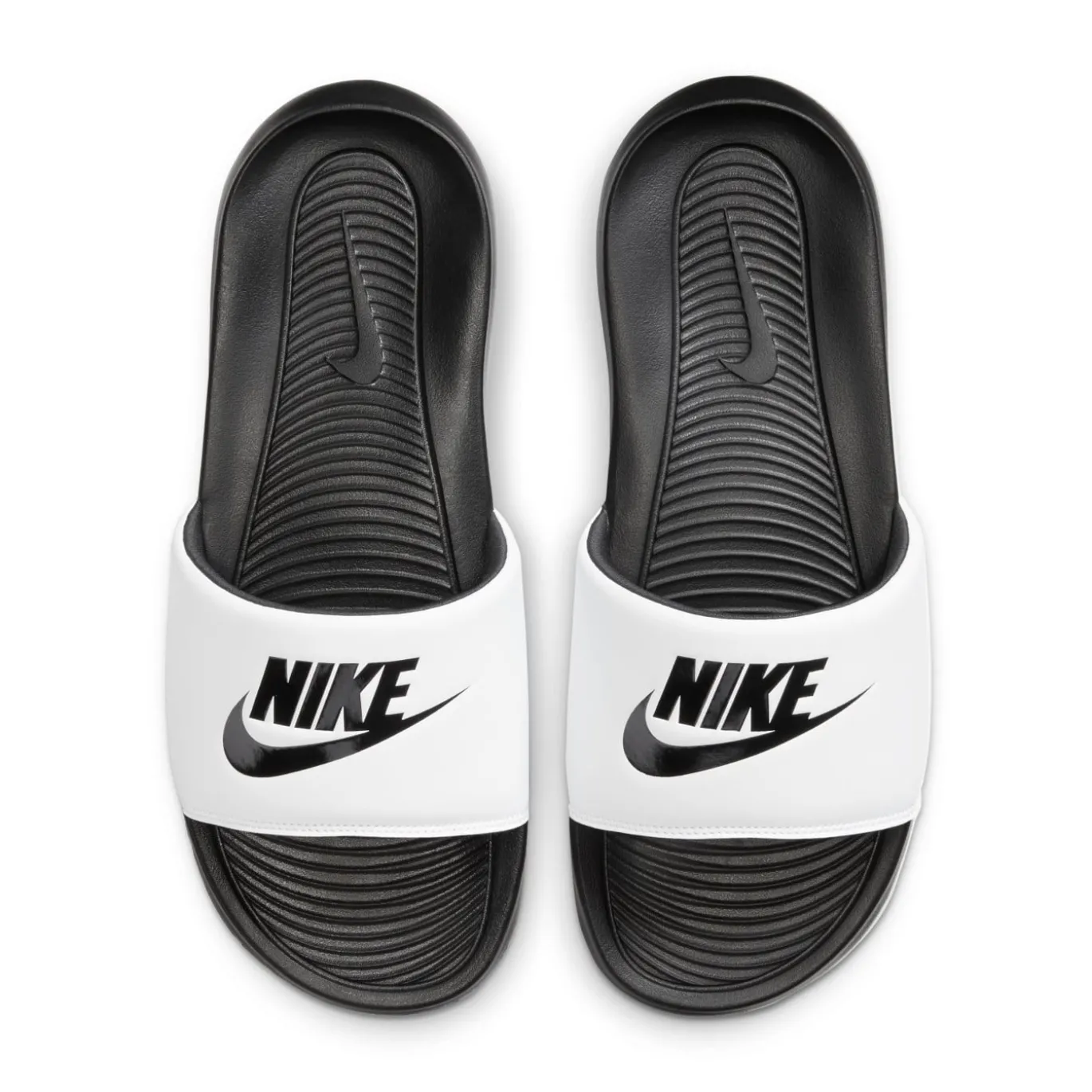 Nike Victori One Slippers Zwart Wit Zwart