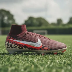 Nike Zoom Mercurial Superfly 10 Elite Gras Voetbalschoenen (FG) Bordeauxrood Zilver Oranje