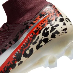 Nike Zoom Mercurial Superfly 10 Elite Gras Voetbalschoenen (FG) Bordeauxrood Zilver Oranje