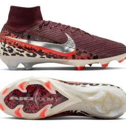 Nike Zoom Mercurial Superfly 10 Elite Gras Voetbalschoenen (FG) Bordeauxrood Zilver Oranje