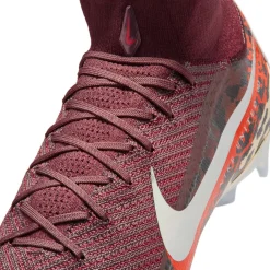 Nike Zoom Mercurial Superfly 10 Elite Gras Voetbalschoenen (FG) Bordeauxrood Zilver Oranje
