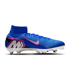Nike Zoom Mercurial Superfly 10 Elite IJzeren-Nop Voetbalschoenen (SG) Pro Player Blauw Wit Felroze