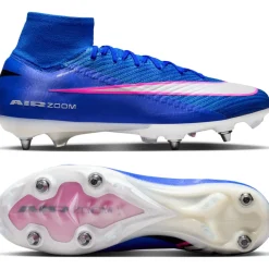 Nike Zoom Mercurial Superfly 10 Elite IJzeren-Nop Voetbalschoenen (SG) Pro Player Blauw Wit Felroze