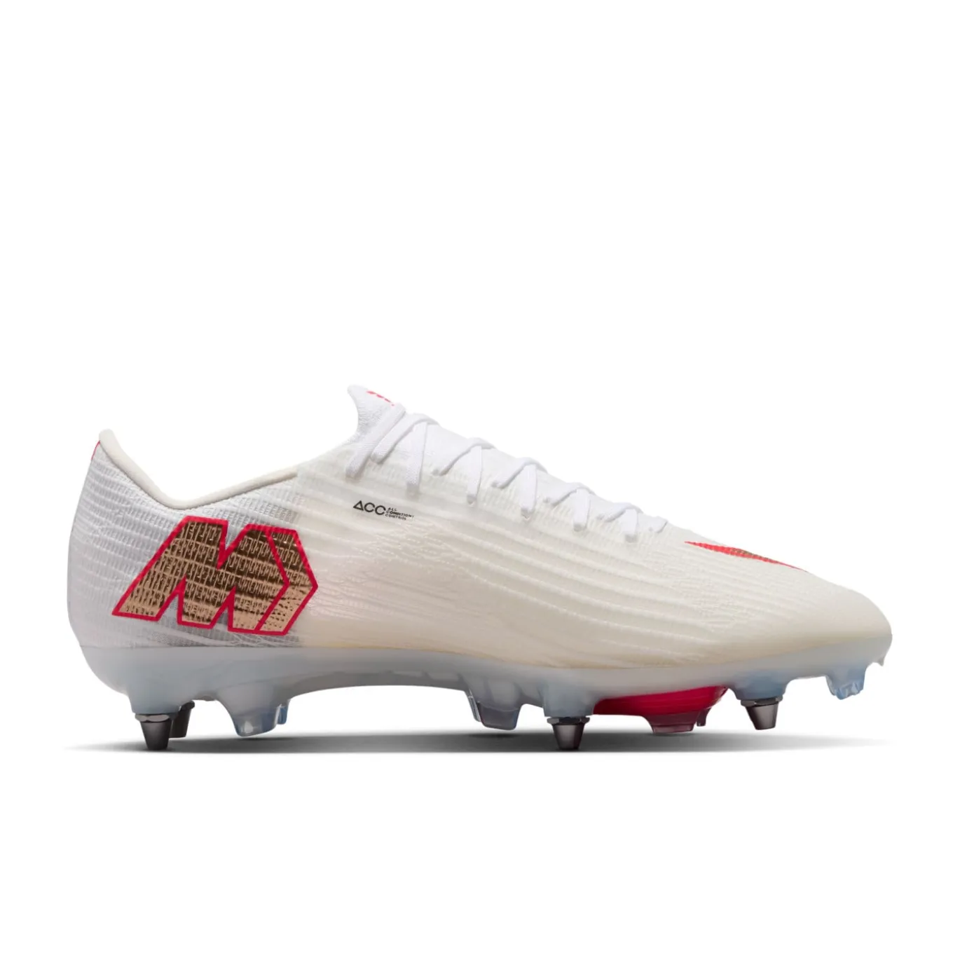 Nike Zoom Mercurial Superfly 11 Elite IJzeren-Nop Voetbalschoenen (SG) Wit Felrood Goud