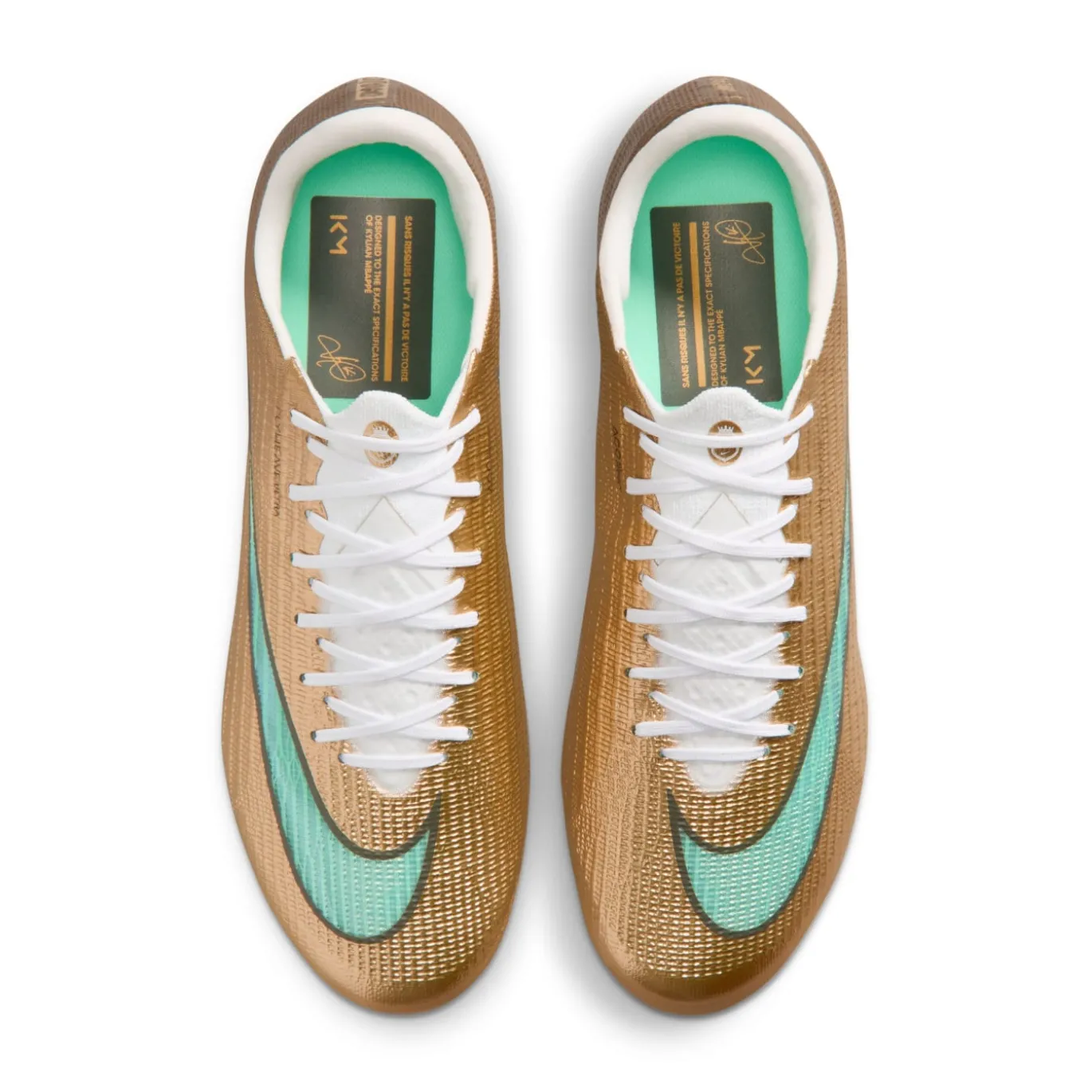 Nike Zoom Mercurial Superfly 11 Mbappé Elite Kunstgras Voetbalschoenen (AG) Goud Groen Wit