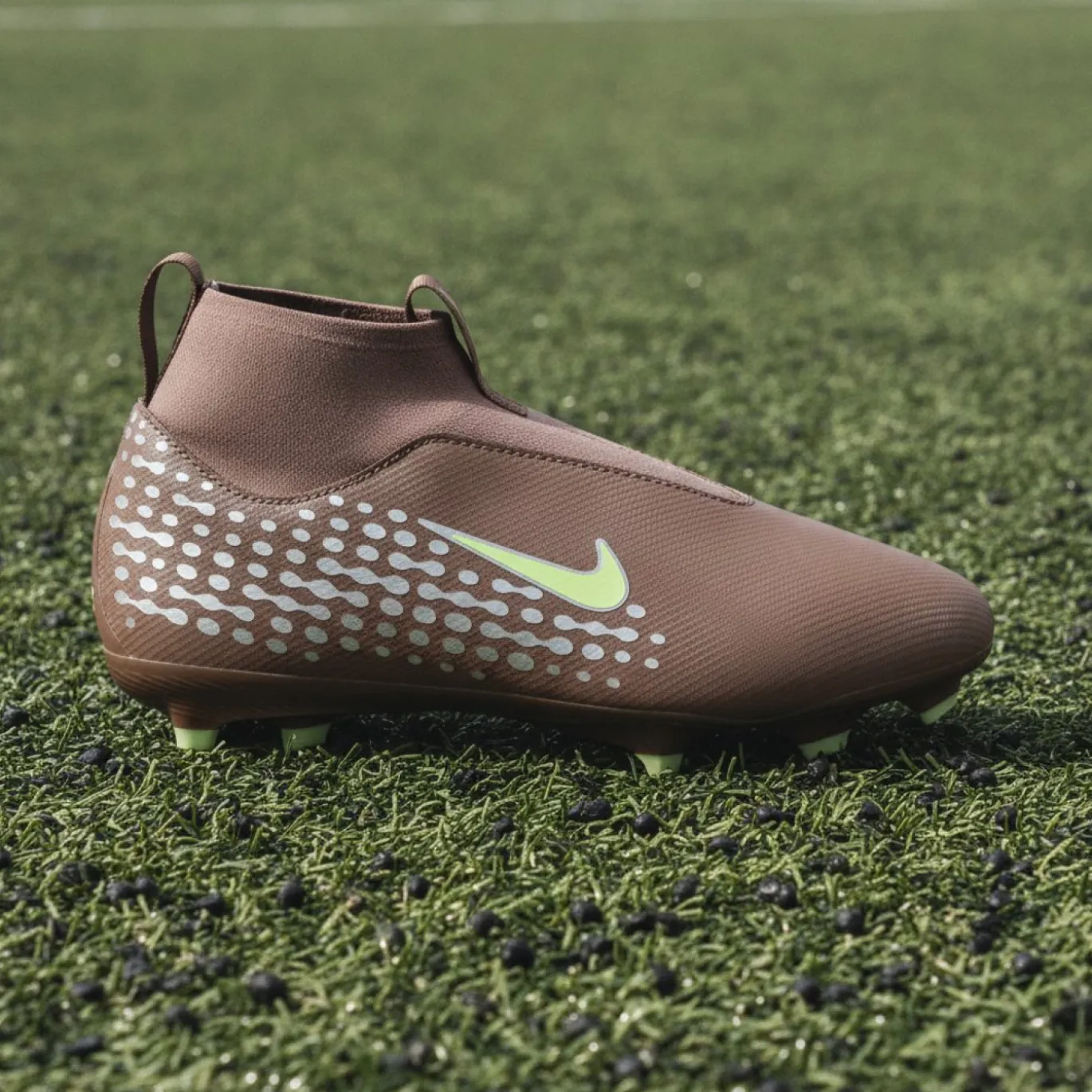 Nike Zoom Mercurial Superfly 10 Mbappé Academy Gras / Kunstgras Voetbalschoenen (MG) Kids Bruin Neongeel Zilver
