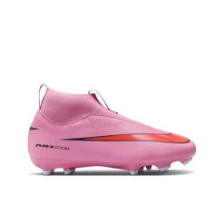 Nike Zoom Mercurial Superfly 10 Academy Gras / Kunstgras Voetbalschoenen (MG) Kids Roze Felrood Lichtblauw