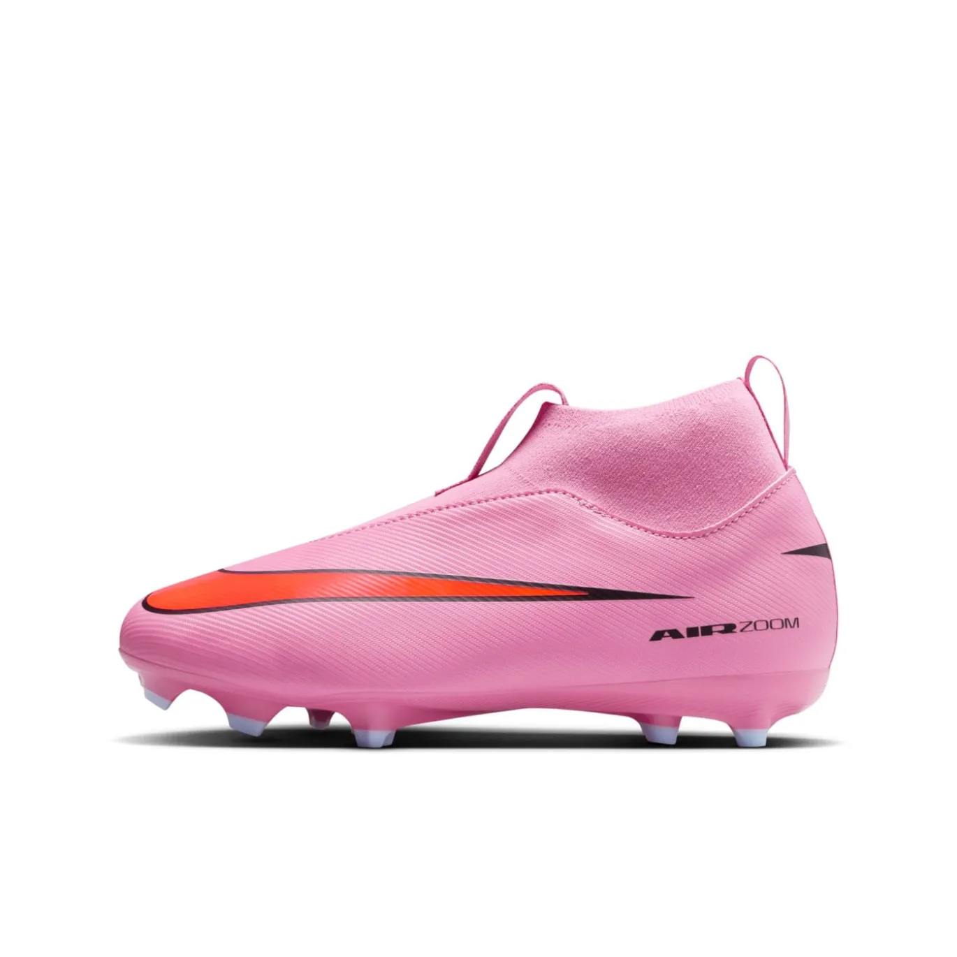 Nike Zoom Mercurial Superfly 10 Academy Gras / Kunstgras Voetbalschoenen (MG) Kids Roze Felrood Lichtblauw