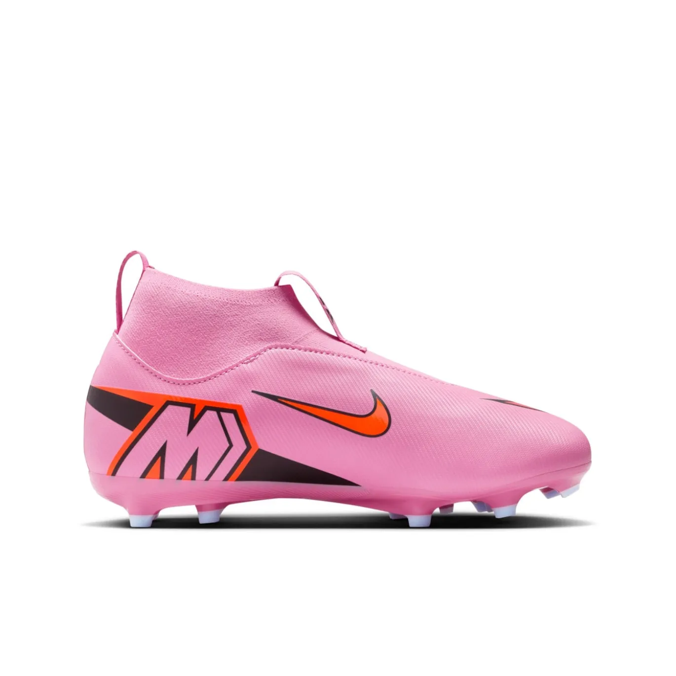 Nike Zoom Mercurial Superfly 10 Academy Gras / Kunstgras Voetbalschoenen (MG) Kids Roze Felrood Lichtblauw