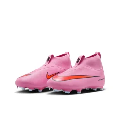 Nike Zoom Mercurial Superfly 10 Academy Gras / Kunstgras Voetbalschoenen (MG) Kids Roze Felrood Lichtblauw