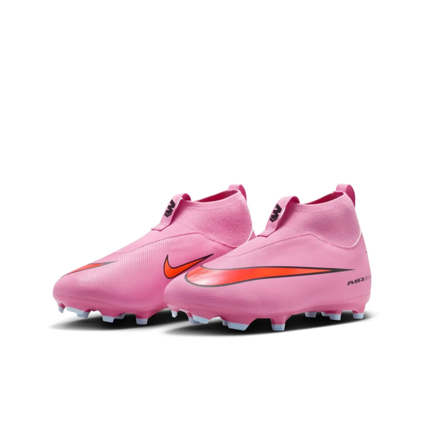 Nike Zoom Mercurial Superfly 10 Academy Gras / Kunstgras Voetbalschoenen (MG) Kids Roze Felrood Lichtblauw