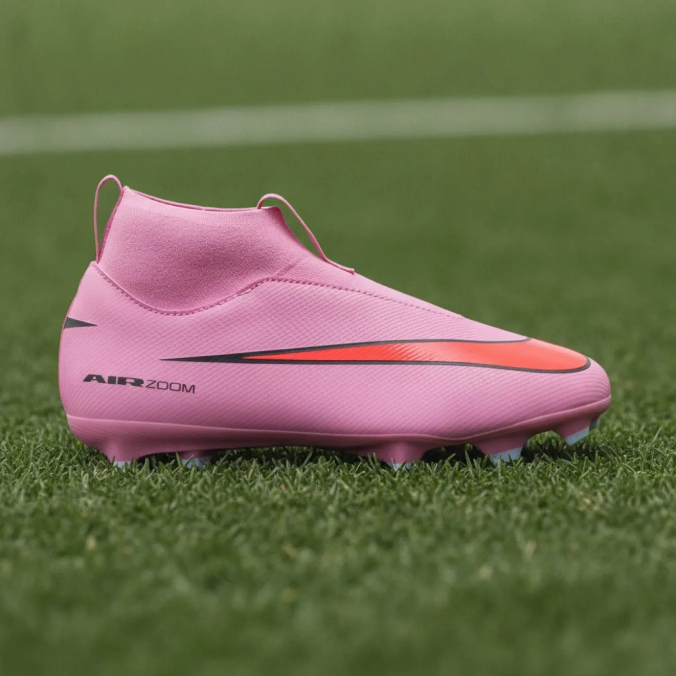 Nike Zoom Mercurial Superfly 10 Academy Gras / Kunstgras Voetbalschoenen (MG) Kids Roze Felrood Lichtblauw
