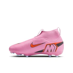 Nike Zoom Mercurial Superfly 10 Academy Gras / Kunstgras Voetbalschoenen (MG) Kids Roze Felrood Lichtblauw