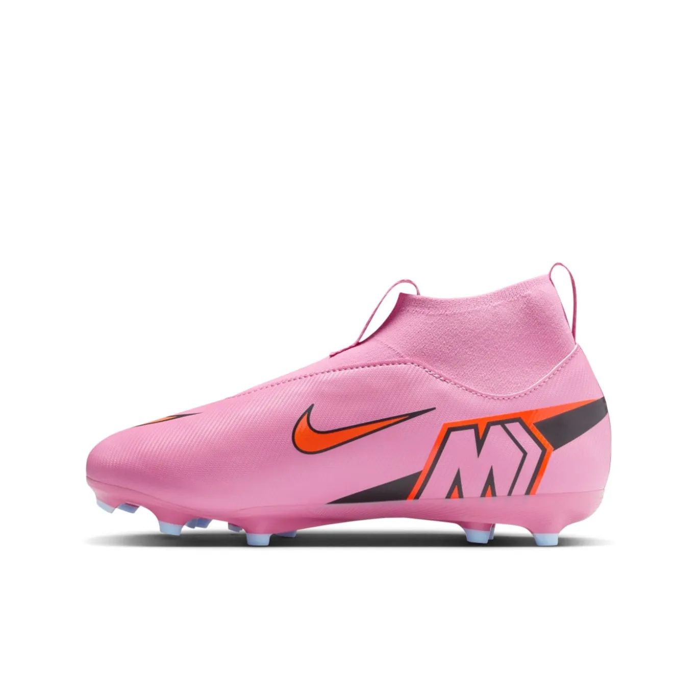 Nike Zoom Mercurial Superfly 10 Academy Gras / Kunstgras Voetbalschoenen (MG) Kids Roze Felrood Lichtblauw