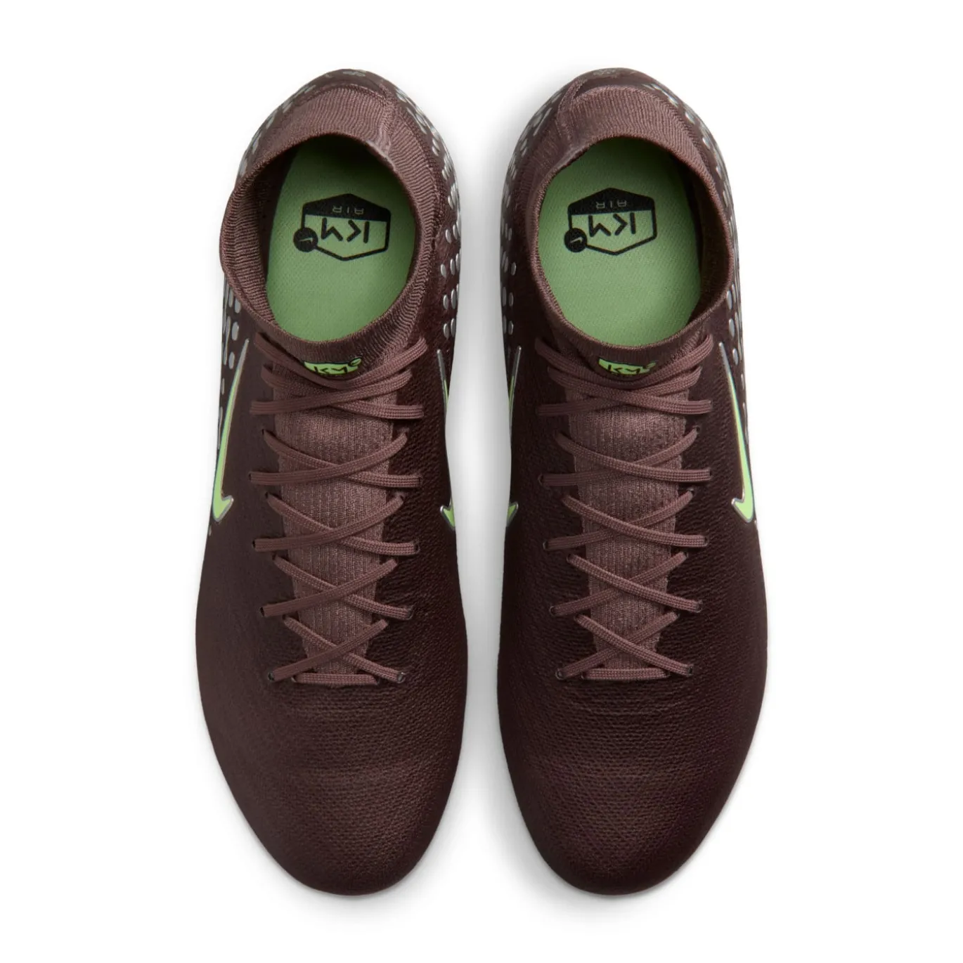 Nike Zoom Mercurial Superfly 10 Mbappé Pro Gras Voetbalschoenen (FG) Bruin Neongeel Zilver