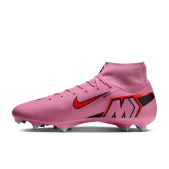 Nike Zoom Mercurial Superfly 10 Academy Gras / Kunstgras Voetbalschoenen (MG) Roze Felrood Lichtblauw