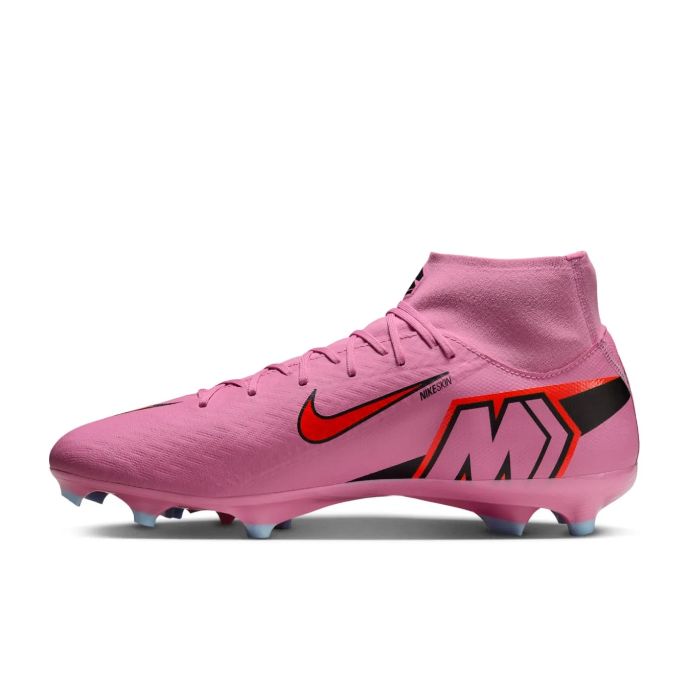 Nike Zoom Mercurial Superfly 10 Academy Gras / Kunstgras Voetbalschoenen (MG) Roze Felrood Lichtblauw