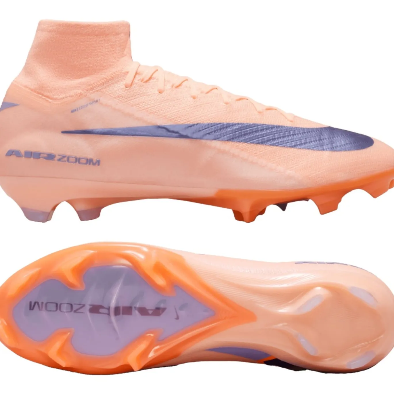 Nike Zoom Mercurial Superfly 10 LV8 Elite Gras Voetbalschoenen (FG) Zalmroze Donkerblauw Paars