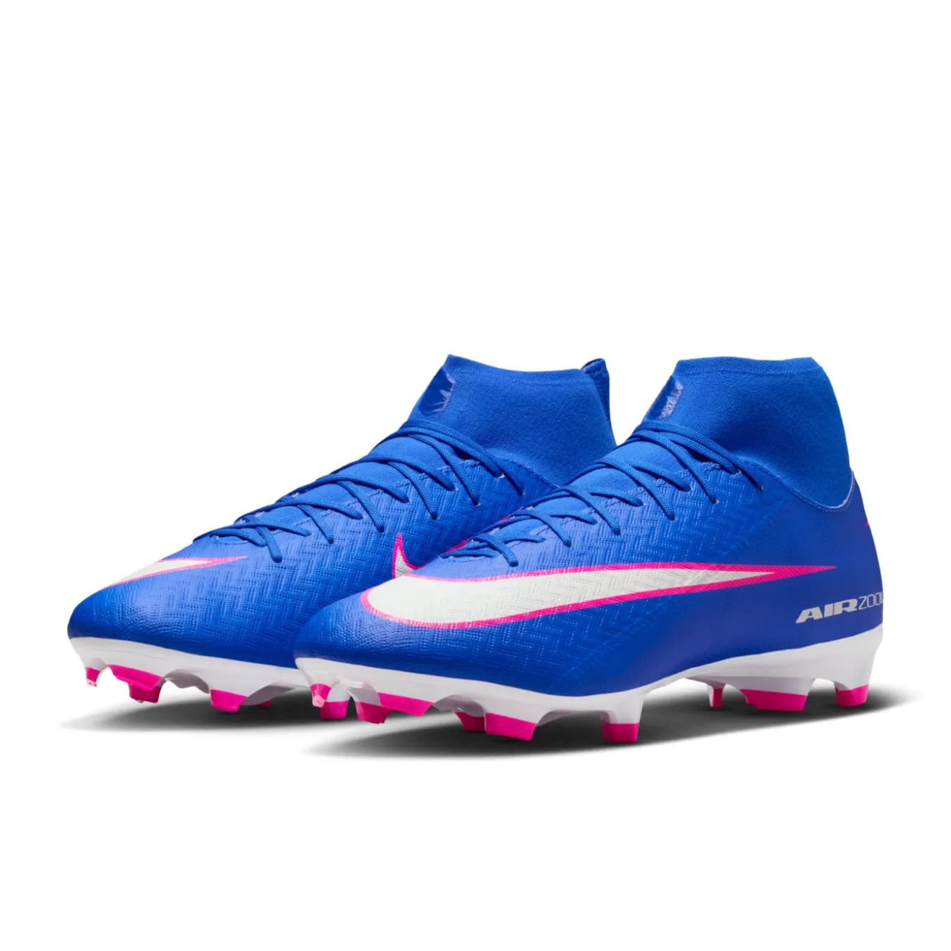 Nike Zoom Mercurial Superfly 10 Academy Gras / Kunstgras Voetbalschoenen (MG) Blauw Wit Felroze