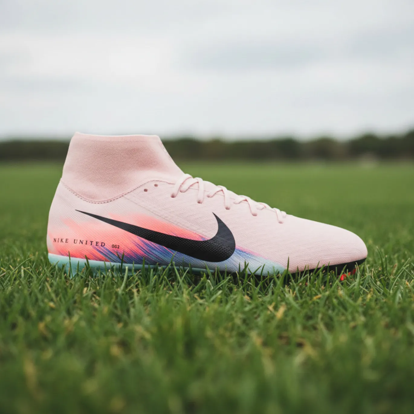 Nike Zoom Mercurial Superfly 10 Academy Gras / Kunstgras Voetbalschoenen (MG) Roze Blauw Turquoise