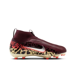 Nike Zoom Mercurial Superfly 10 Academy Gras / Kunstgras Voetbalschoenen (MG) Kids Bordeauxrood Zilver Oranje
