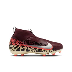 Nike Zoom Mercurial Superfly 10 Academy Gras / Kunstgras Voetbalschoenen (MG) Kids Bordeauxrood Zilver Oranje