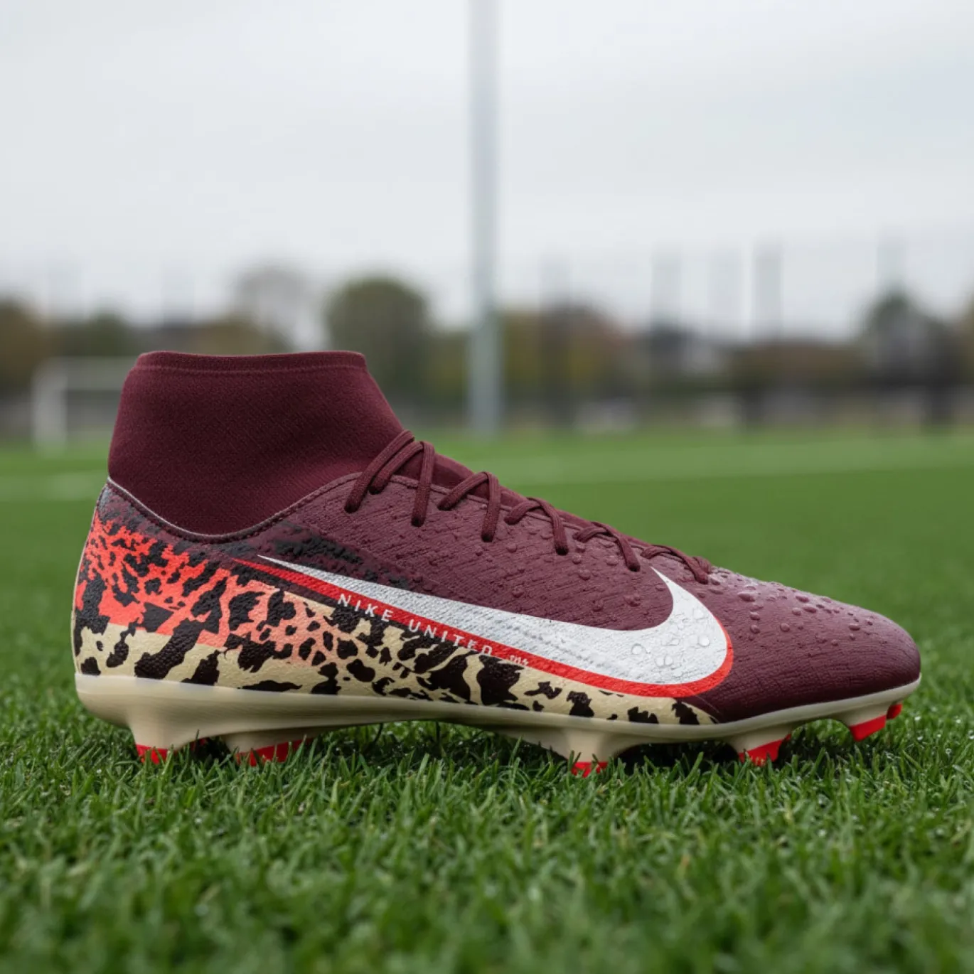 Nike Zoom Mercurial Superfly 10 Academy Gras / Kunstgras Voetbalschoenen (MG) Bordeauxrood Zilver Oranje