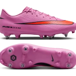Nike Zoom Mercurial Vapor 16 Academy IJzeren-Nop Voetbalschoenen (SG) Anti-Clog Roze Felrood Lichtblauw