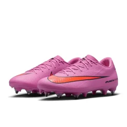 Nike Zoom Mercurial Vapor 16 Academy IJzeren-Nop Voetbalschoenen (SG) Anti-Clog Roze Felrood Lichtblauw