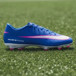 Nike Zoom Mercurial Vapor 16 Academy Gras / Kunstgras Voetbalschoenen (MG) Blauw Wit Felroze