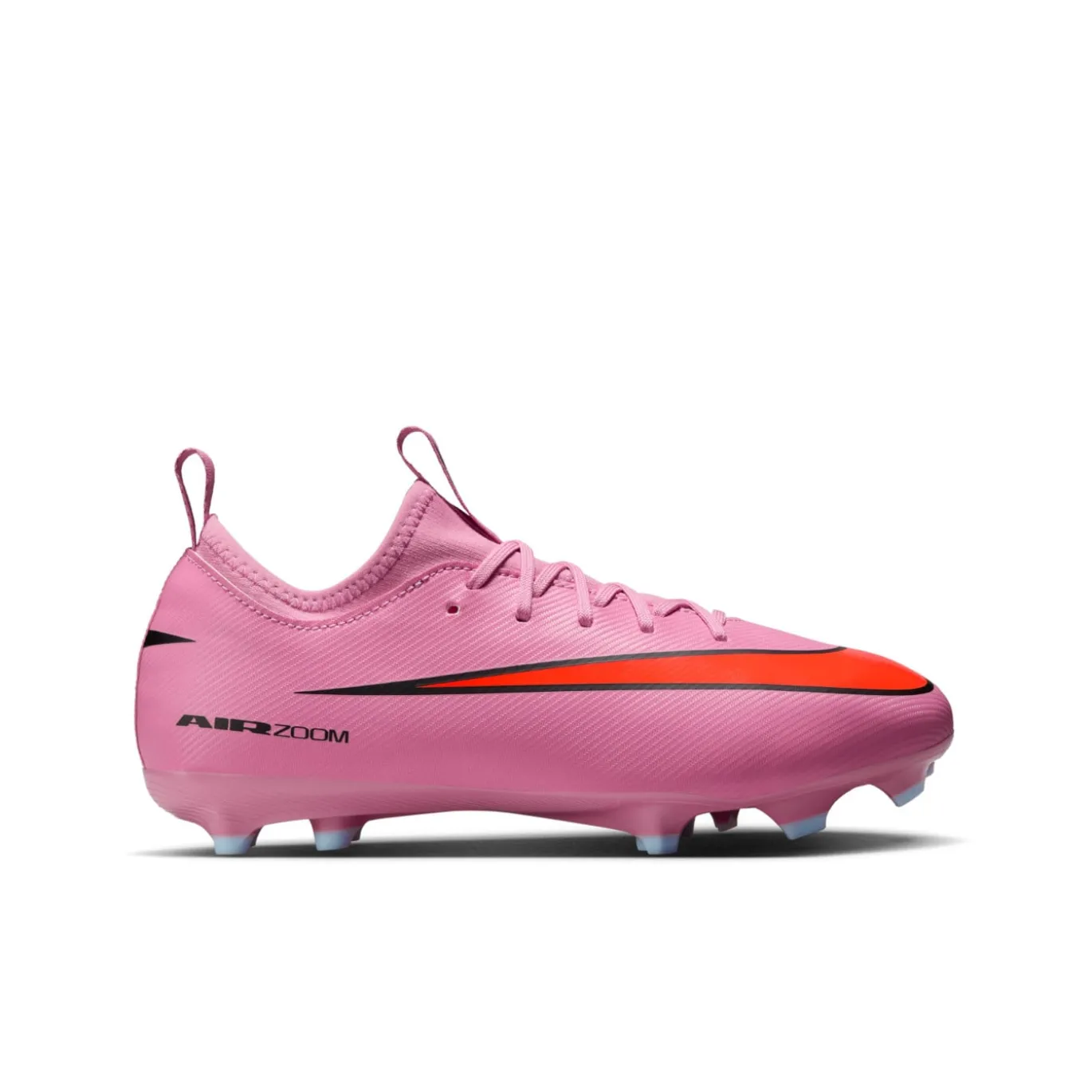 Nike Zoom Mercurial Vapor 16 Academy Gras / Kunstgras Voetbalschoenen (MG) Kids Roze Felrood Lichtblauw