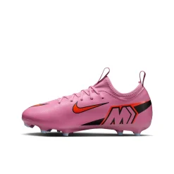 Nike Zoom Mercurial Vapor 16 Academy Gras / Kunstgras Voetbalschoenen (MG) Kids Roze Felrood Lichtblauw