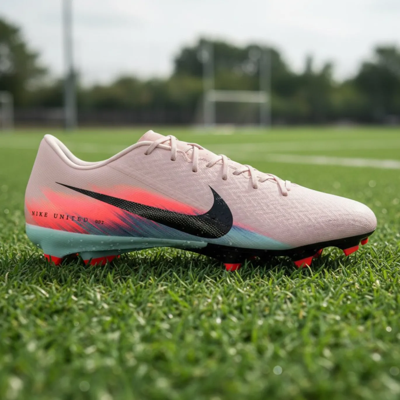Nike Zoom Mercurial Vapor 16 Academy Gras / Kunstgras Voetbalschoenen (MG) Roze Blauw Turquoise