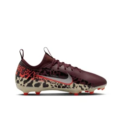 Nike Zoom Mercurial Vapor 16 Academy Gras / Kunstgras Voetbalschoenen (MG) Kids Bordeauxrood Zilver Oranje