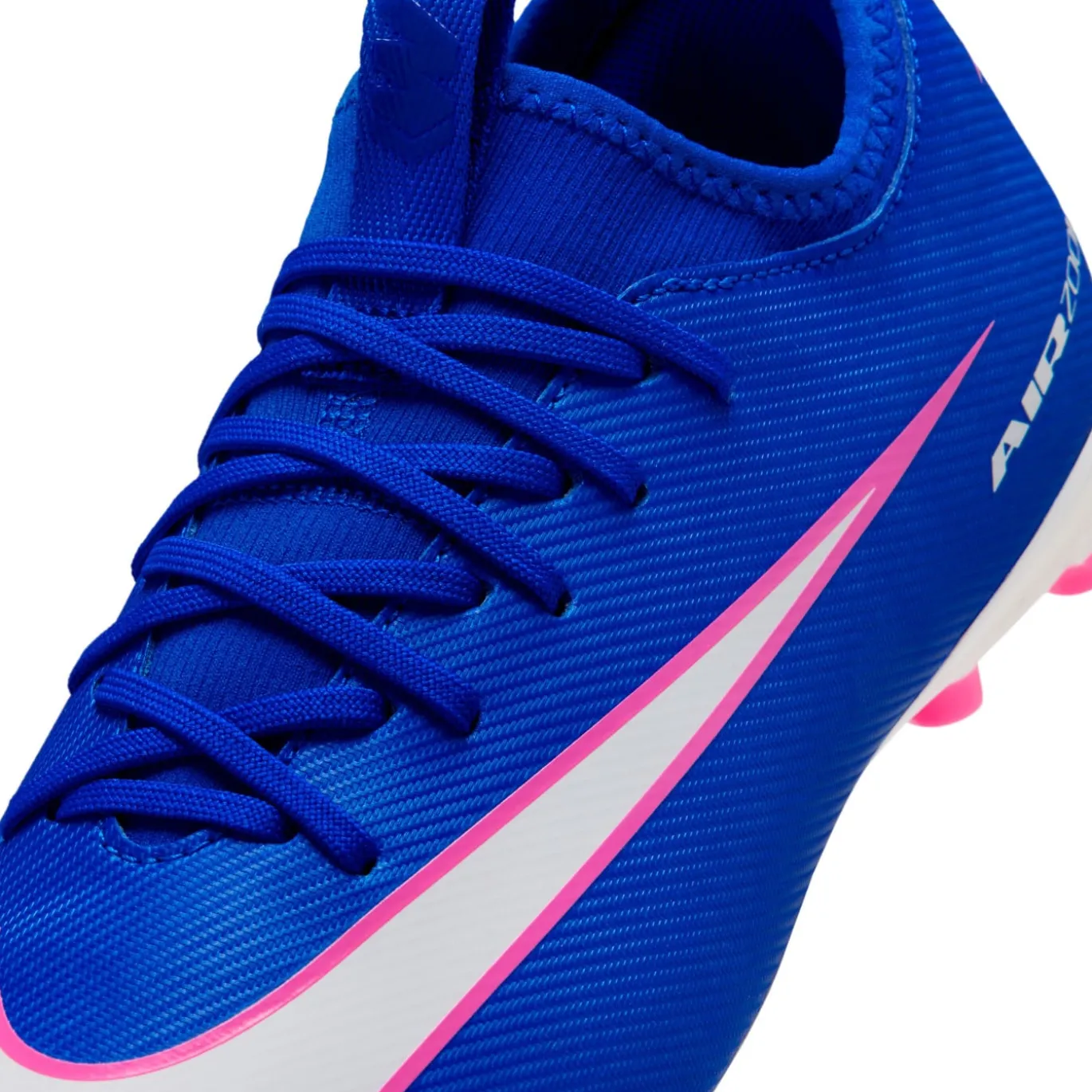 Nike Zoom Mercurial Vapor 16 Academy Gras / Kunstgras Voetbalschoenen (MG) Kids Blauw Wit Felroze