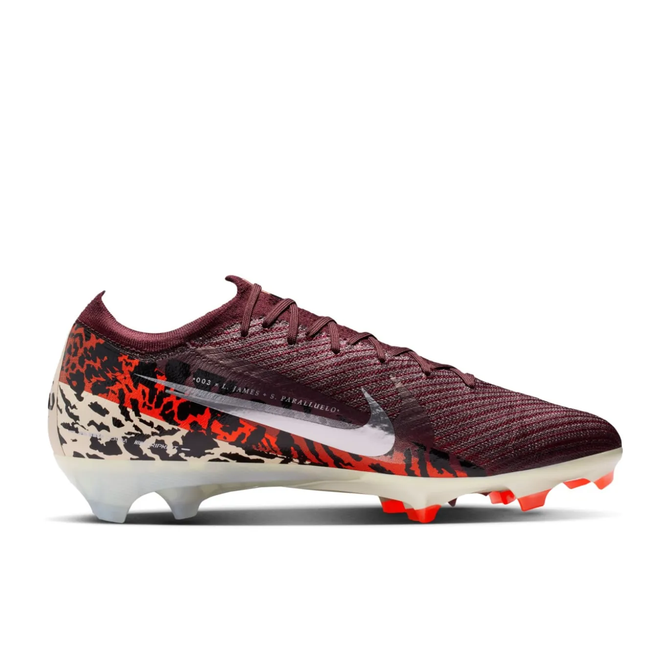 Nike Zoom Mercurial Vapor 16 Elite Gras Voetbalschoenen (FG) Bordeauxrood Zilver Oranje