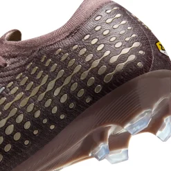 Nike Zoom Mercurial Vapor 16 Mbappé Elite Gras Voetbalschoenen (FG) Bruin Neongeel Zilver