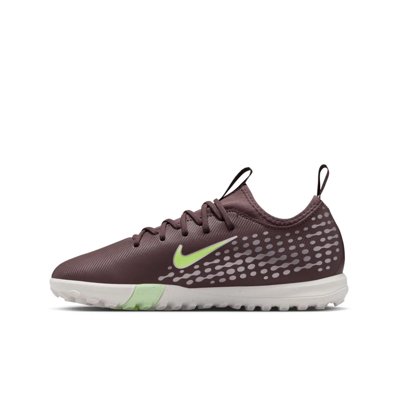 Nike Zoom Mercurial Vapor 16 Mbappé Academy Turf Voetbalschoenen (TF) Kids Bruin Neongeel Zilver