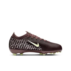 Nike Zoom Mercurial Vapor 16 Mbappé Pro Gras Voetbalschoenen (FG) Kids Bruin Neongeel Zilver