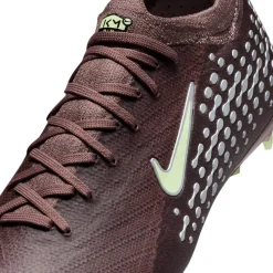 Nike Zoom Mercurial Vapor 16 Mbappé Pro Gras Voetbalschoenen (FG) Kids Bruin Neongeel Zilver