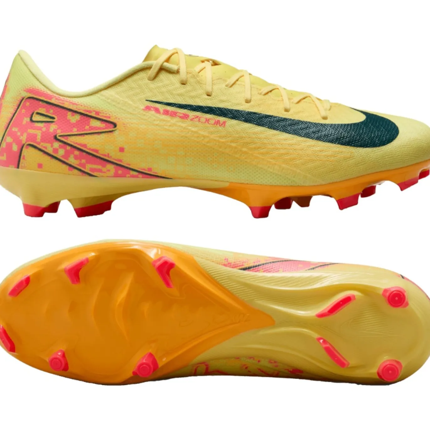Nike Zoom Mercurial Vapor 16 Mbappé Academy Gras / Kunstgras Voetbalschoenen (MG) Geel Roze Oranje