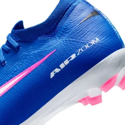 Nike Zoom Mercurial Vapor 16 Pro Gras Voetbalschoenen (FG) Kids Blauw Wit Felroze