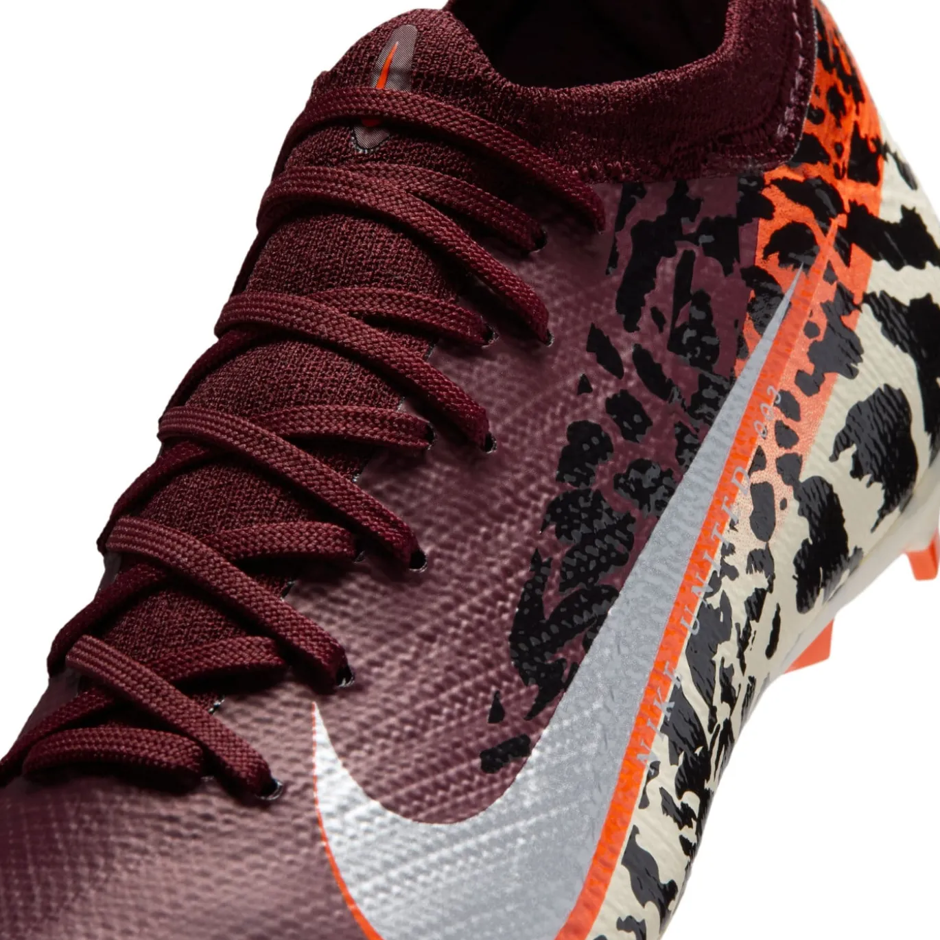 Nike Zoom Mercurial Vapor 16 Pro Gras / Kunstgras Voetbalschoenen (MG) Kids Bordeauxrood Zilver Oranje