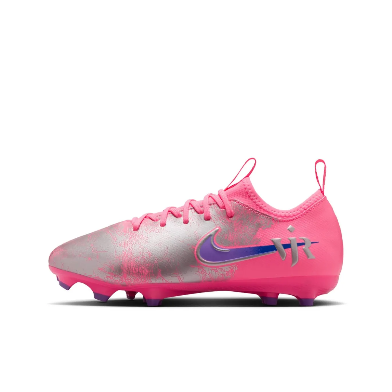 Nike Zoom Mercurial Vapor 16 Vinicius Júnior Academy Gras / Kunstgras Voetbalschoenen (MG) Kids Felroze Paars