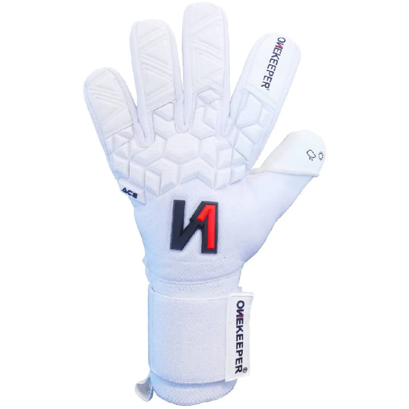 Onekeeper Ace Mesh Keepershandschoenen Kids Wit Zwart Rood