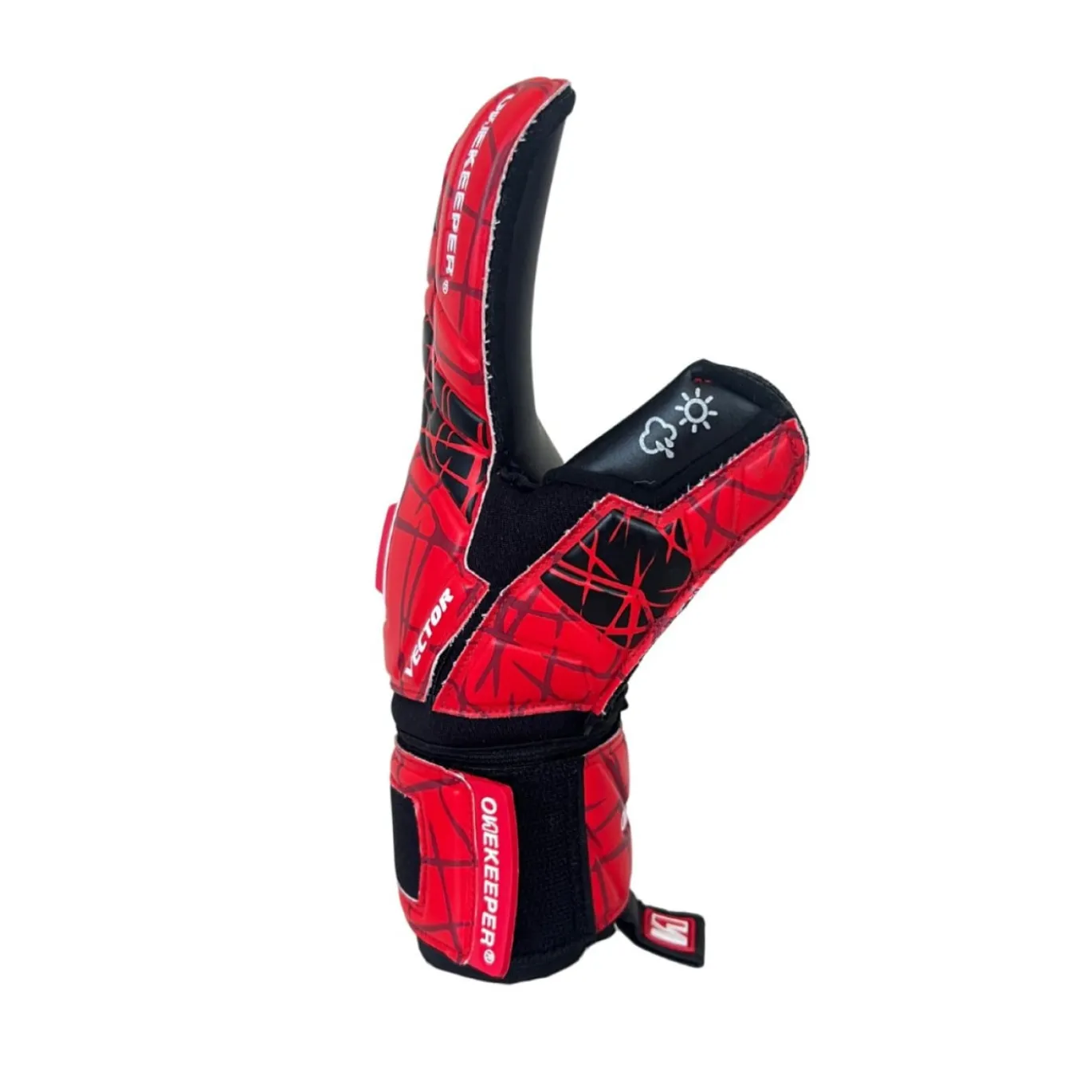 Onekeeper Vector Evolution Keepershandschoenen Kids Rood Zwart Wit