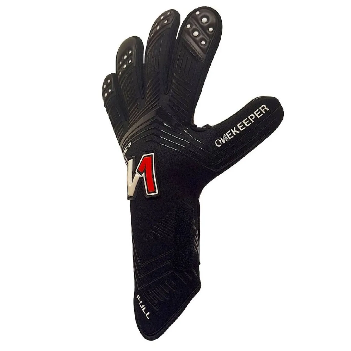 Onekeeper Viper Keepershandschoenen Zwart Wit Rood